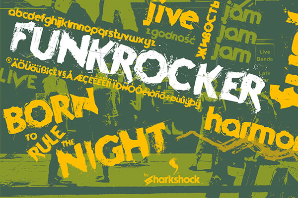 Funkrocker Typeface: The Grunge-Inspired Font for Bold Design