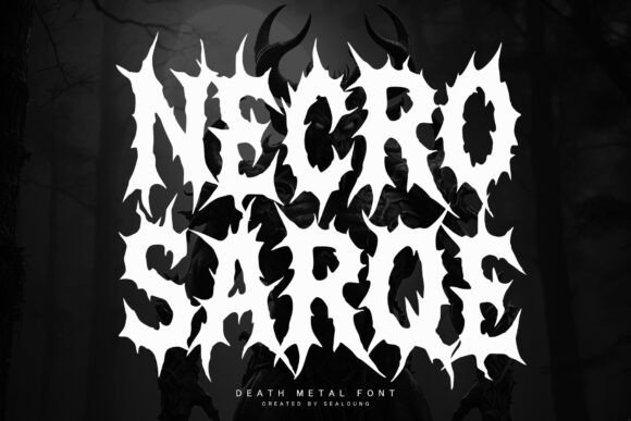 Unleash Raw Power with Necrosarqe Regular Typeface